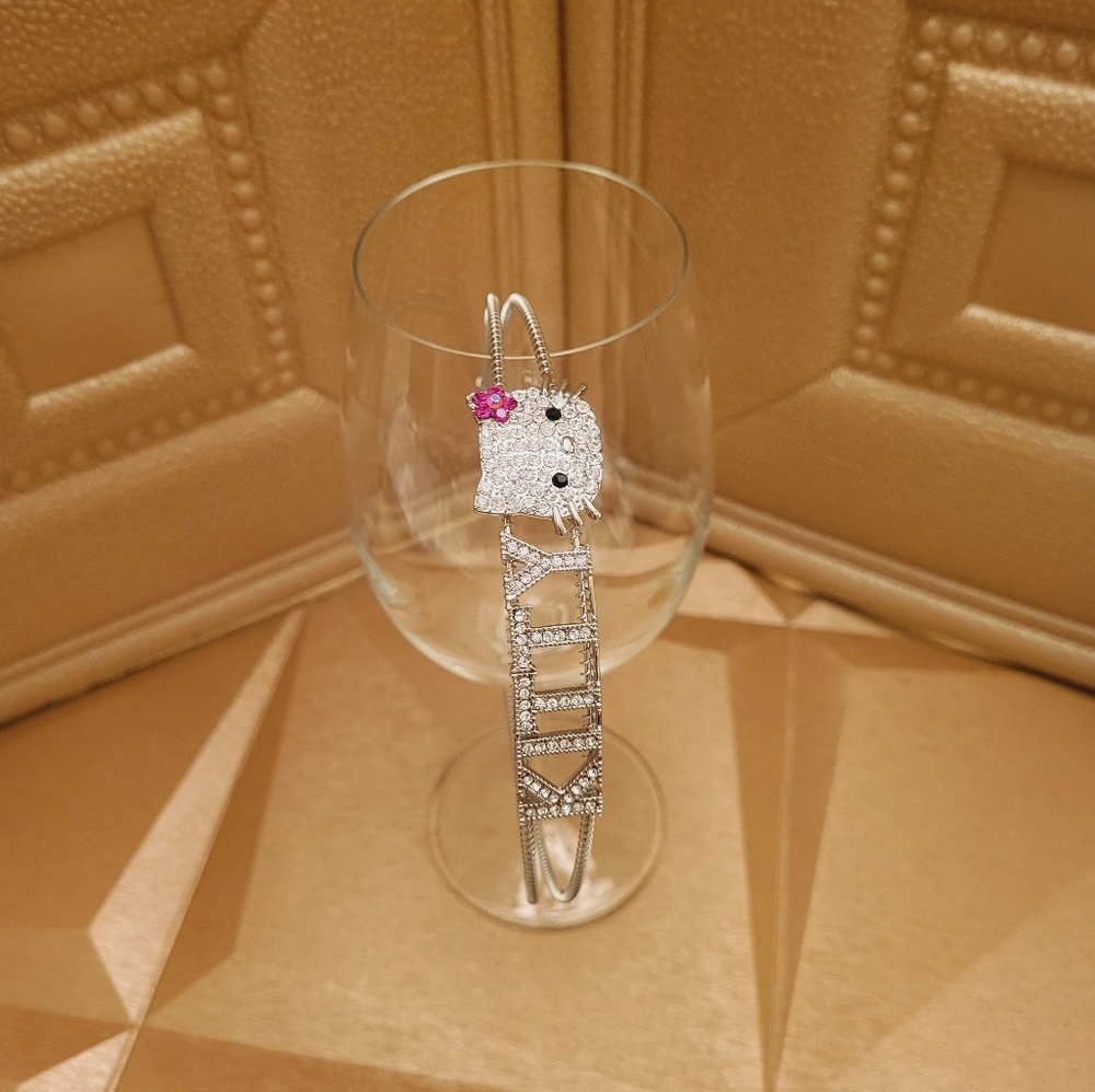 Kitty Silver Rhinestone Headband